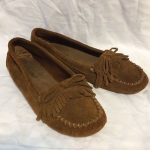 Minnetonka leather hardsole moccasins